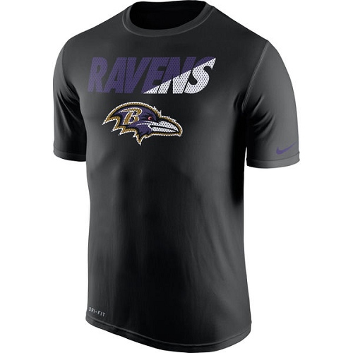 NFL Men's Baltimore Ravens Nike Black Legend Staff Practice Performance T-Shirt